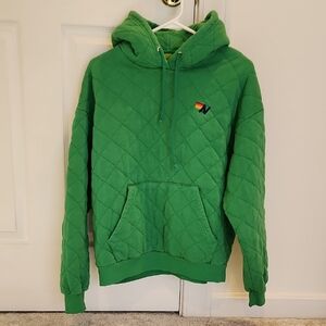 Aviator Nation Green Quilted Hoodie